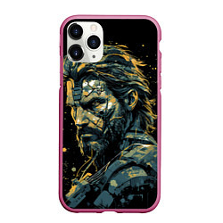 Чехол iPhone 11 Pro матовый Venom Snake Metal gear game, цвет: 3D-малиновый