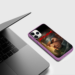 Чехол iPhone 11 Pro матовый Веном Снейк из игры Metal gear, цвет: 3D-фиолетовый — фото 2