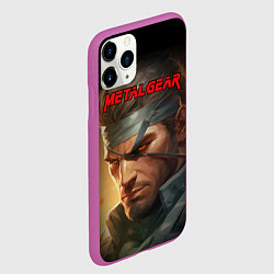 Чехол iPhone 11 Pro матовый Веном Снейк из игры Metal gear, цвет: 3D-фиолетовый — фото 2