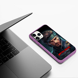 Чехол iPhone 11 Pro матовый Веном Снейк из игры Metal gear, цвет: 3D-фиолетовый — фото 2