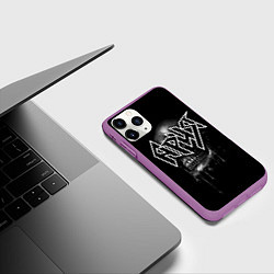 Чехол iPhone 11 Pro матовый Ария - рок, цвет: 3D-фиолетовый — фото 2