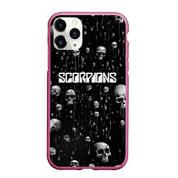 Чехол iPhone 11 Pro матовый Scorpions rock group, цвет: 3D-малиновый