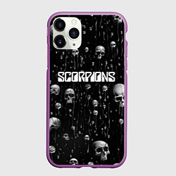 Чехол iPhone 11 Pro матовый Scorpions rock group, цвет: 3D-фиолетовый