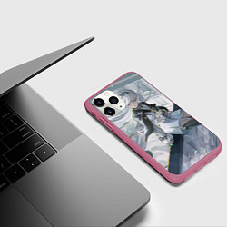 Чехол iPhone 11 Pro матовый Honkai Star Rail Firefly smile, цвет: 3D-малиновый — фото 2