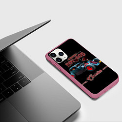 Чехол iPhone 11 Pro матовый Кастомный хотрод, цвет: 3D-малиновый — фото 2