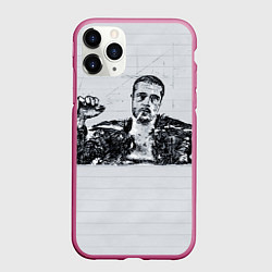 Чехол iPhone 11 Pro матовый Тайлер кайфует, цвет: 3D-малиновый