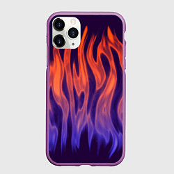 Чехол iPhone 11 Pro матовый Сиреневое пламя, цвет: 3D-фиолетовый