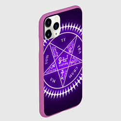 Чехол iPhone 11 Pro матовый Темный дворецкий печать контракта - пентаграмма, цвет: 3D-фиолетовый — фото 2