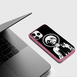 Чехол iPhone 11 Pro матовый Темный дворецкий Сиэль, цвет: 3D-малиновый — фото 2