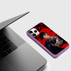 Чехол iPhone 11 Pro матовый Темный дворецкий Себастьян, цвет: 3D-фиолетовый — фото 2