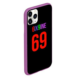 Чехол iPhone 11 Pro матовый 6ix9ine logo, цвет: 3D-фиолетовый — фото 2