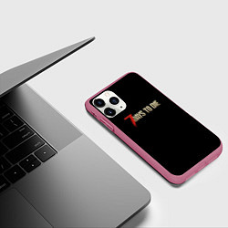 Чехол iPhone 11 Pro матовый 7 days to die logo, цвет: 3D-малиновый — фото 2