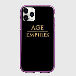 Чехол iPhone 11 Pro матовый Age of Empires logo, цвет: 3D-фиолетовый