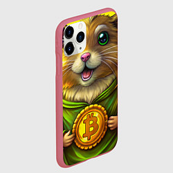 Чехол iPhone 11 Pro матовый Пушистик и криптовалютные сбережения, цвет: 3D-малиновый — фото 2
