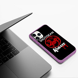Чехол iPhone 11 Pro матовый Сётокан - стиль каратэ, цвет: 3D-фиолетовый — фото 2
