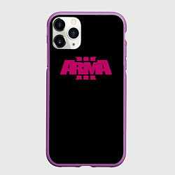 Чехол iPhone 11 Pro матовый ARMA 3, цвет: 3D-фиолетовый
