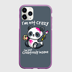 Чехол iPhone 11 Pro матовый Я просто творчески безумен, цвет: 3D-фиолетовый