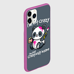 Чехол iPhone 11 Pro матовый Я просто творчески безумен, цвет: 3D-фиолетовый — фото 2