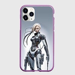 Чехол iPhone 11 Pro матовый Barbie - cyber warrior, цвет: 3D-фиолетовый