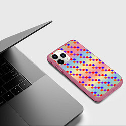 Чехол iPhone 11 Pro матовый Тетрис импровизированный, цвет: 3D-малиновый — фото 2