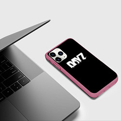 Чехол iPhone 11 Pro матовый Dayz logo white, цвет: 3D-малиновый — фото 2