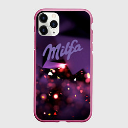 Чехол iPhone 11 Pro матовый Milfa logo, цвет: 3D-малиновый