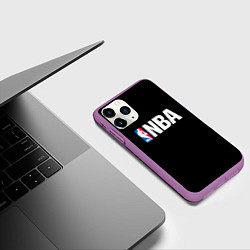 Чехол iPhone 11 Pro матовый NBA logo sport, цвет: 3D-фиолетовый — фото 2