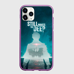 Чехол iPhone 11 Pro матовый Still wakes the deep силуэт, цвет: 3D-фиолетовый