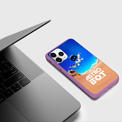 Чехол iPhone 11 Pro матовый Astro bot персонажи, цвет: 3D-фиолетовый — фото 2