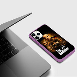 Чехол iPhone 11 Pro матовый Corleone family, цвет: 3D-фиолетовый — фото 2