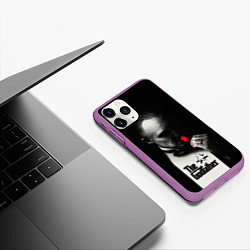 Чехол iPhone 11 Pro матовый The Godfather - Don Vito, цвет: 3D-фиолетовый — фото 2