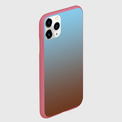 Чехол iPhone 11 Pro матовый Текстура градиент, цвет: 3D-малиновый — фото 2