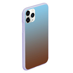 Чехол iPhone 11 Pro матовый Текстура градиент, цвет: 3D-светло-сиреневый — фото 2