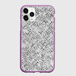 Чехол iPhone 11 Pro матовый Серебряная абстракция