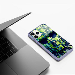 Чехол iPhone 11 Pro матовый Cyber face - ai art fantasy, цвет: 3D-светло-сиреневый — фото 2