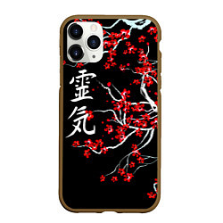 Чехол iPhone 11 Pro матовый Цветы сакуры