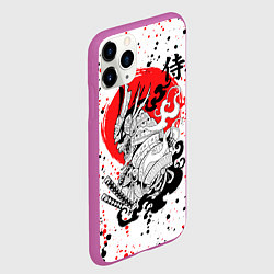 Чехол iPhone 11 Pro матовый Самурай - Хання, цвет: 3D-фиолетовый — фото 2