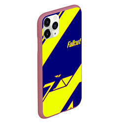 Чехол iPhone 11 Pro матовый Fallout film geometry, цвет: 3D-малиновый — фото 2