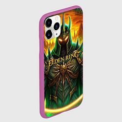 Чехол iPhone 11 Pro матовый Elden Ring black knight, цвет: 3D-фиолетовый — фото 2