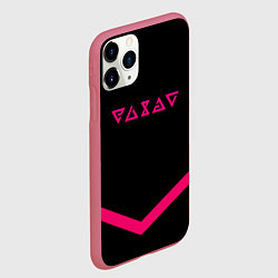 Чехол iPhone 11 Pro матовый Ведьмак символы, цвет: 3D-малиновый — фото 2