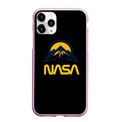 Чехол iPhone 11 Pro матовый Nasa горы лого
