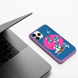 Чехол iPhone 11 Pro матовый Море льётся из бутылки, цвет: 3D-фиолетовый — фото 2