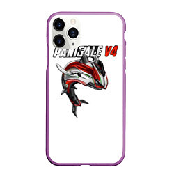 Чехол iPhone 11 Pro матовый Ducati Panigale V4 shark, цвет: 3D-фиолетовый