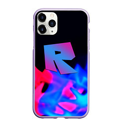 Чехол iPhone 11 Pro матовый Roblox neon flame