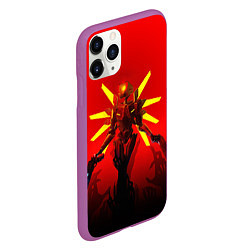 Чехол iPhone 11 Pro матовый Ultrakill supreme machine, цвет: 3D-фиолетовый — фото 2