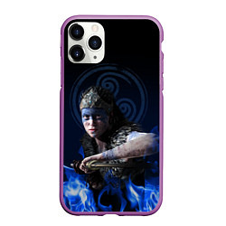 Чехол iPhone 11 Pro матовый Senua - Hellblade, цвет: 3D-фиолетовый