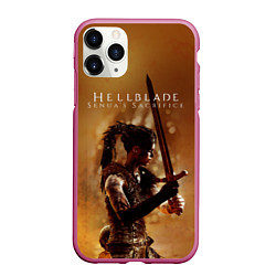Чехол iPhone 11 Pro матовый Game Hellblade, цвет: 3D-малиновый