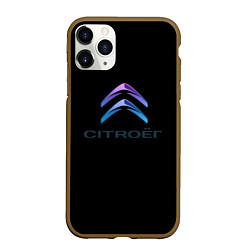 Чехол iPhone 11 Pro матовый Citroen logo neon