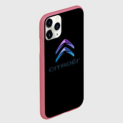Чехол iPhone 11 Pro матовый Citroen logo neon, цвет: 3D-малиновый — фото 2
