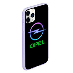 Чехол iPhone 11 Pro матовый Opel auto neon, цвет: 3D-светло-сиреневый — фото 2